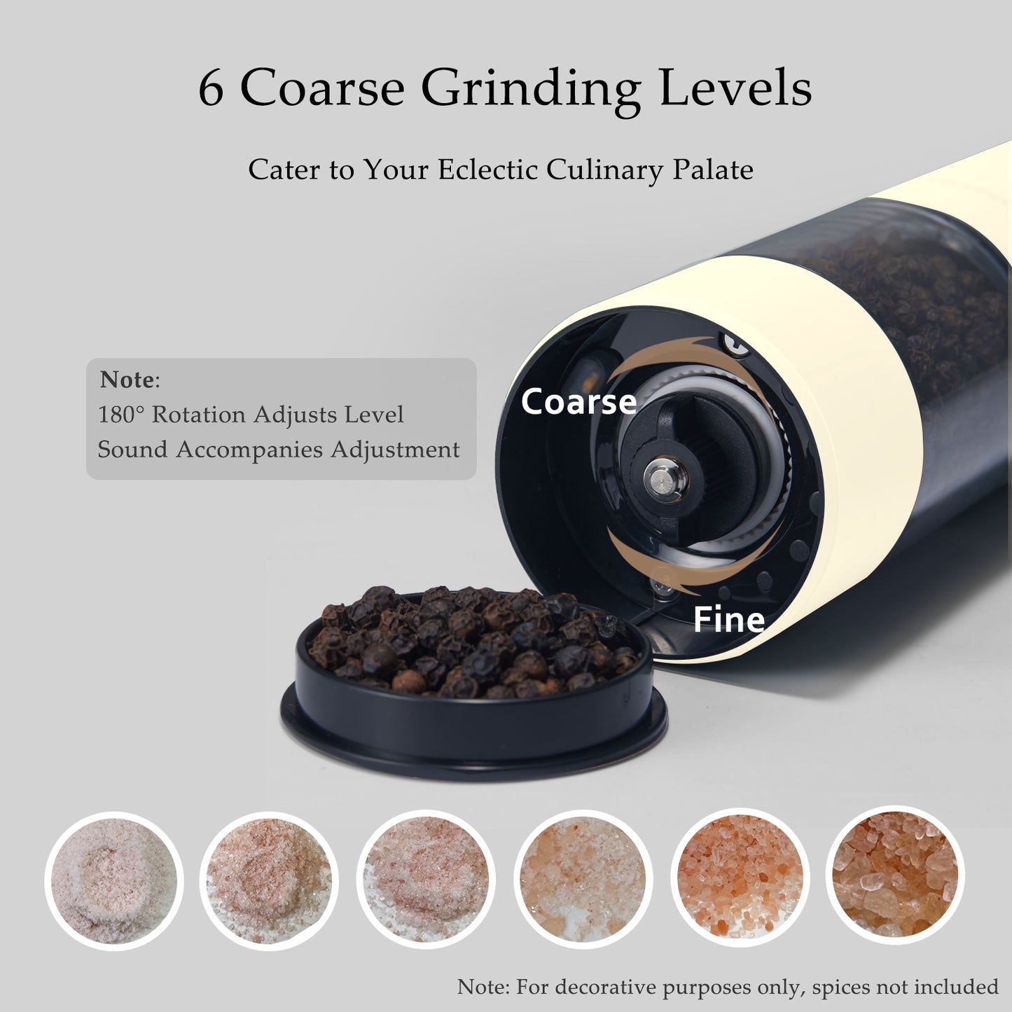 Aurevit Adjustable Electric Pepper Mill