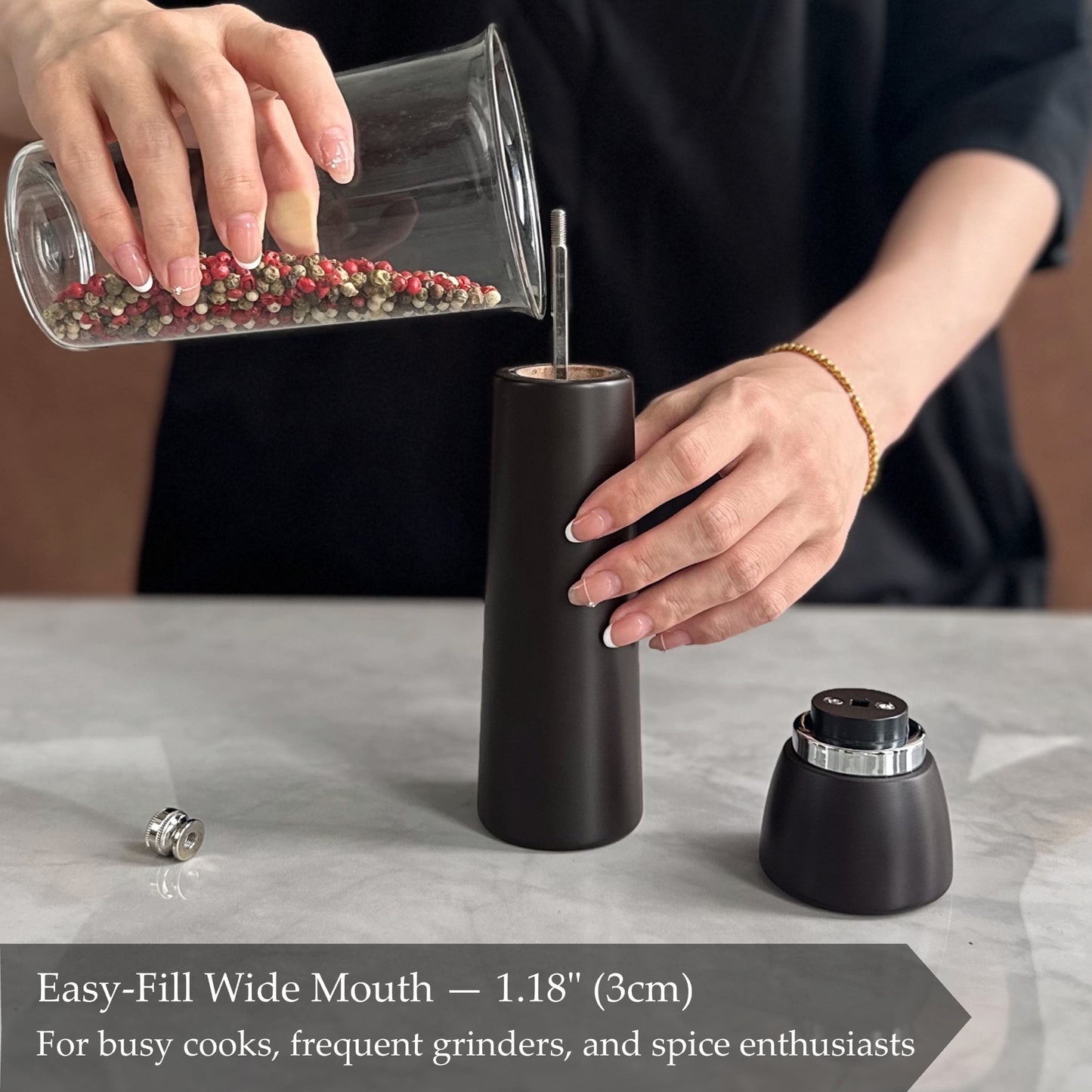 Aurevit Korlo Wooden Salt and Pepper Grinder Set
