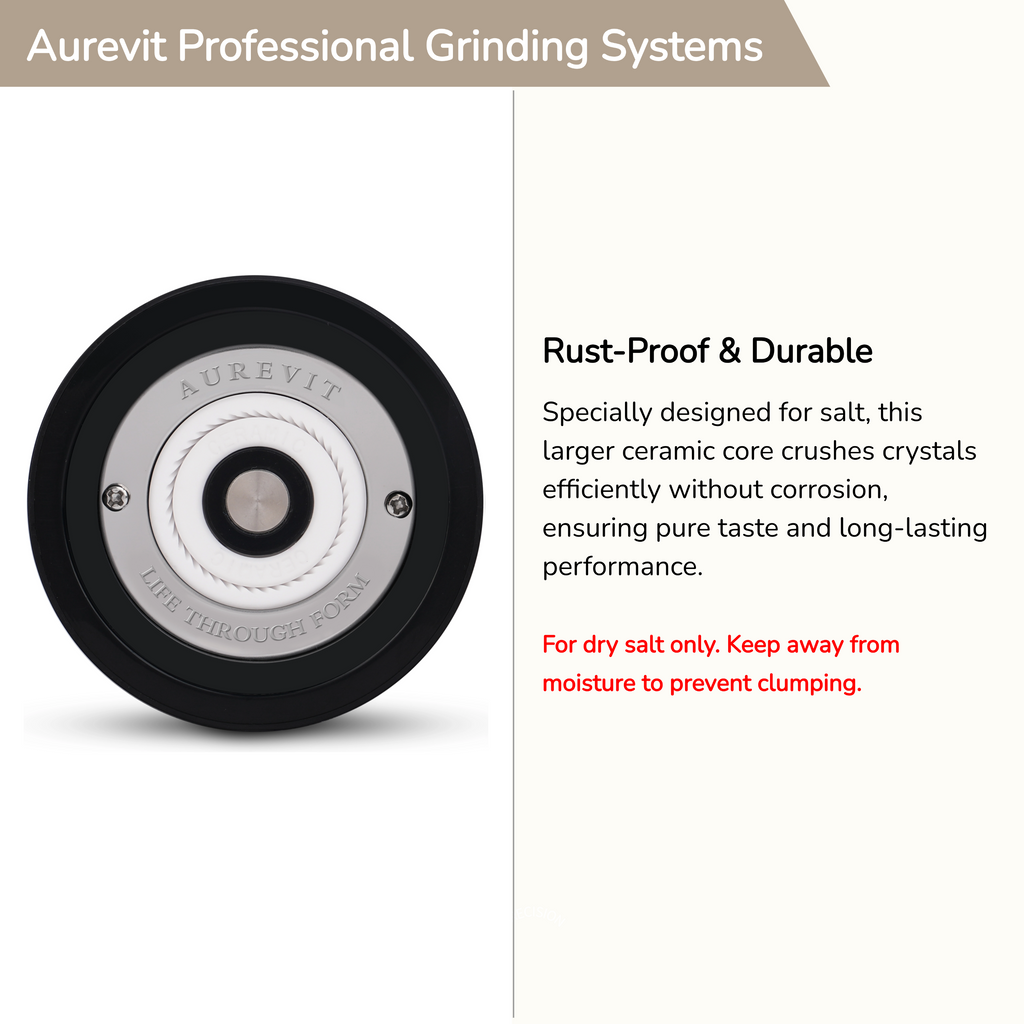 Pureum - Manual Salt Grinder, Single Salt Mill with Ceramic Grinding Core