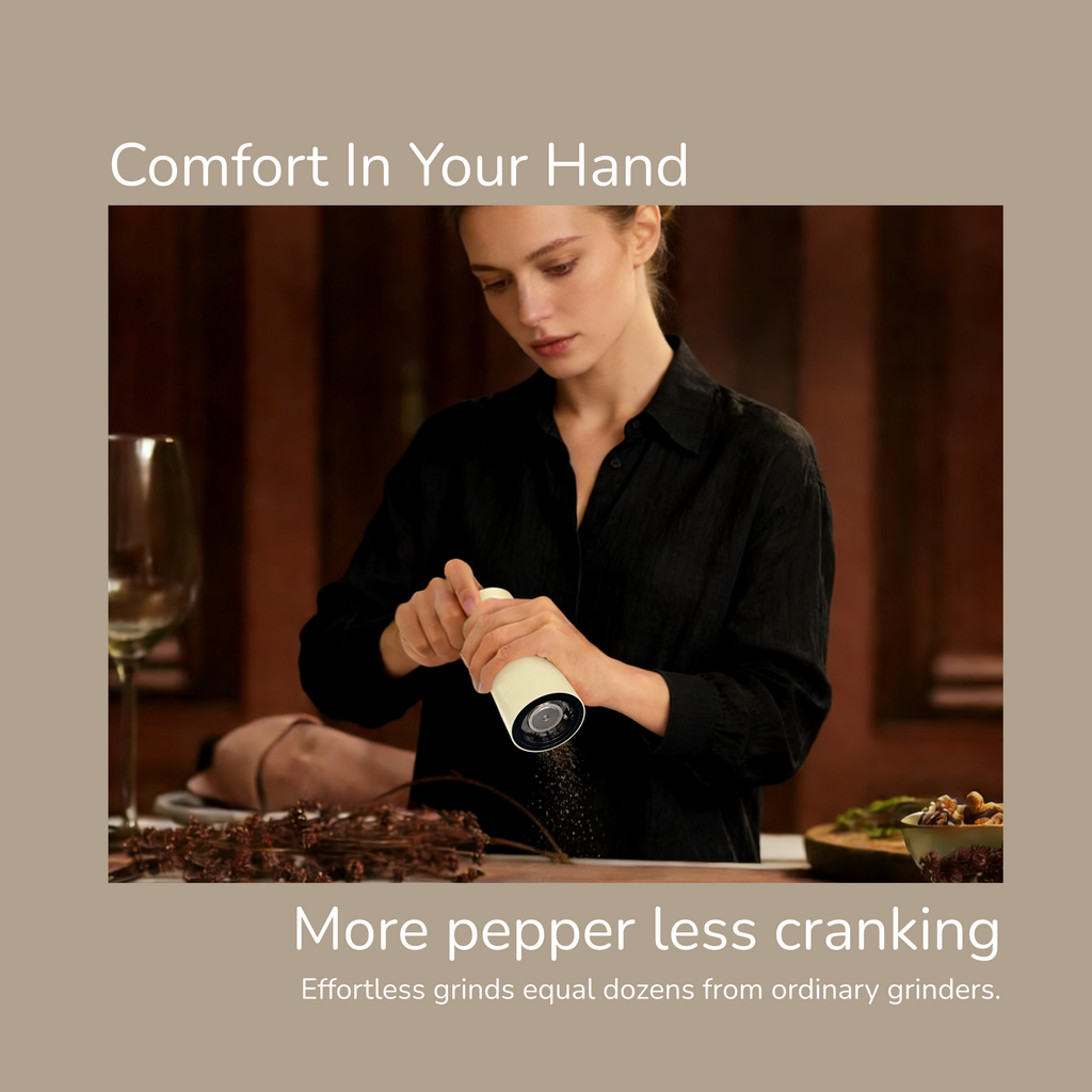 Pureum - Salt And Pepper Grinder Set Manual, Ceramic/Stainless Steel Core