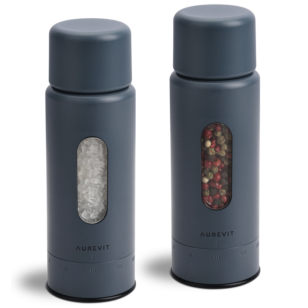 Pureum - Salt And Pepper Grinder Set Manual, Ceramic/Stainless Steel Core