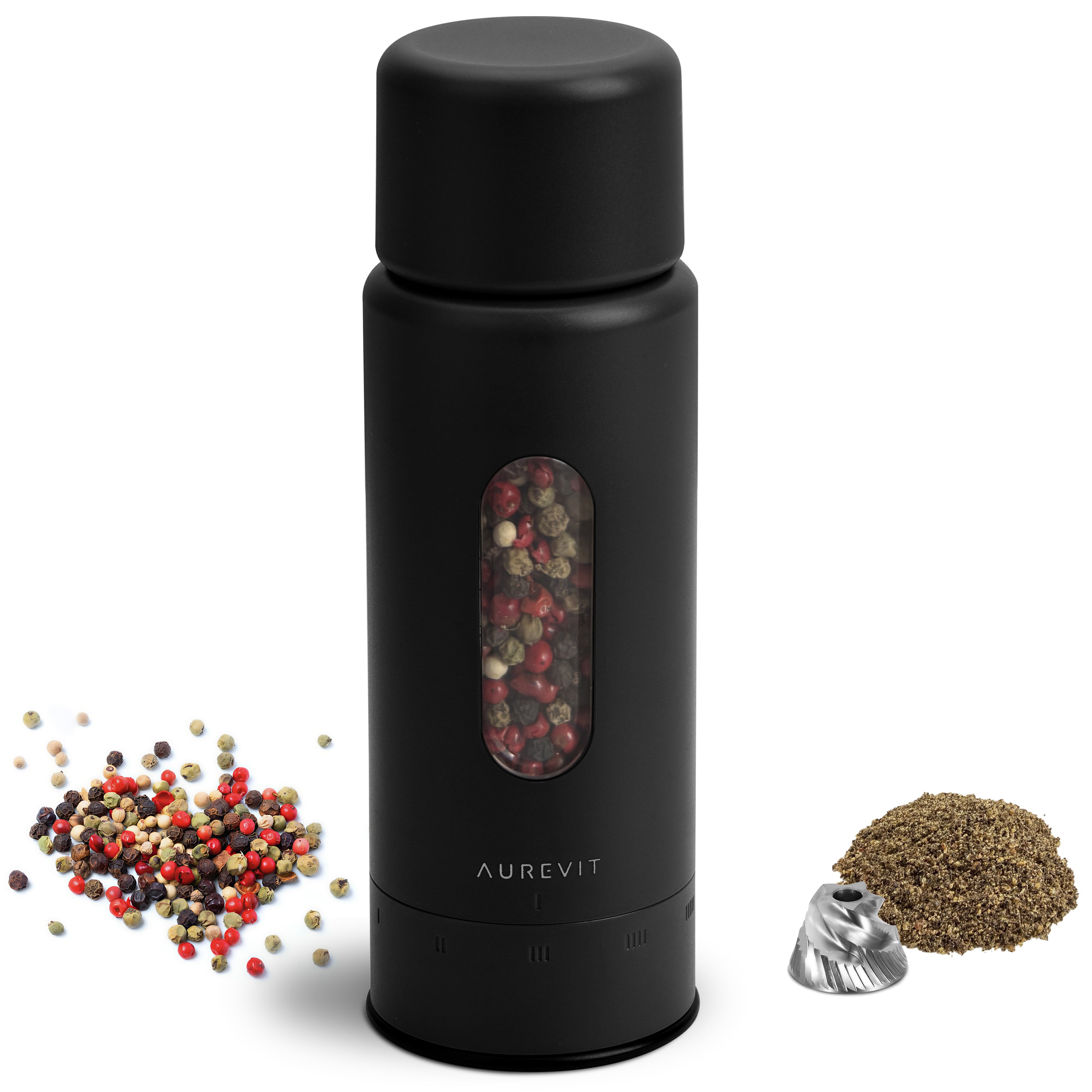 Pureum - Manual Pepper Grinder, Single Pepper Mill with 420 Stainless Steel Core