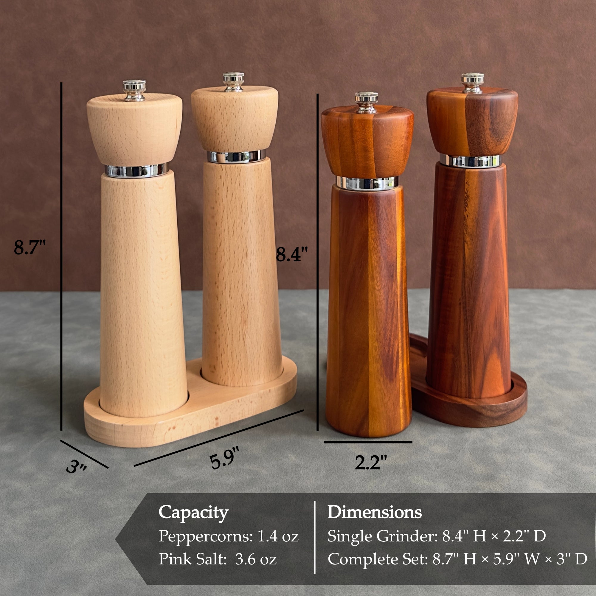 Aurevit Korlo Wooden Pepper Mill